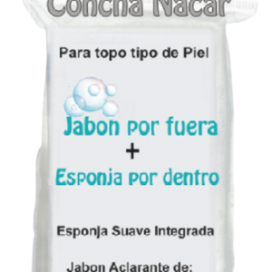esponja con jabón concha nácar