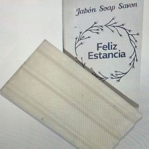 jabón rectangular de feliz estancia